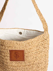 Seafolly Spring Festival Tube Tote Bag in Natural, view 3, click to see full size