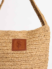 Seafolly Spring Festival Tube Tote Bag in Natural, view 4, click to see full size