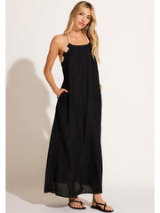 Avery Halter Dress in Black, view 1, click to see full size