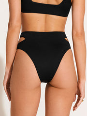 Vitamin A Amara High Waist Bottom in Eco Black, view 2, click to see full size