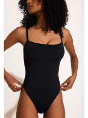 Vitamin A Jenna One Piece in Eco Black, view 3, click to see full size