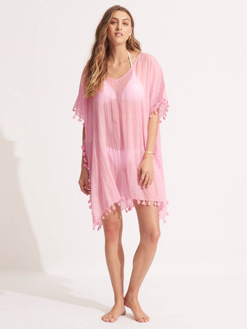 Seafolly Amnesia Kaftan in Parfait Pink