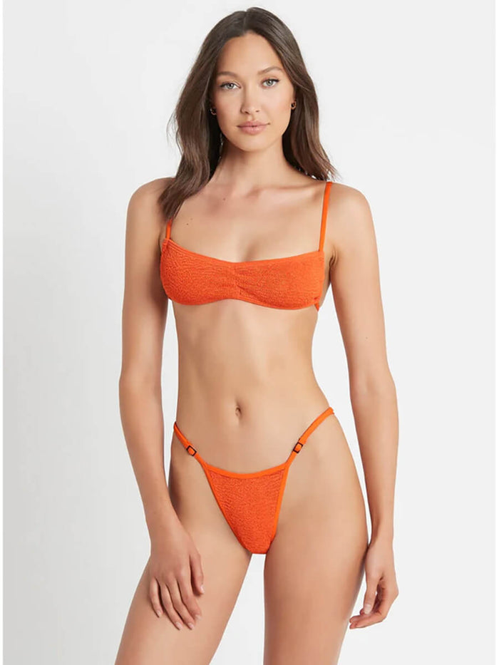 No Boundaries Juniors' Rio Stripe Flounce Bandeau Bikini Set Size