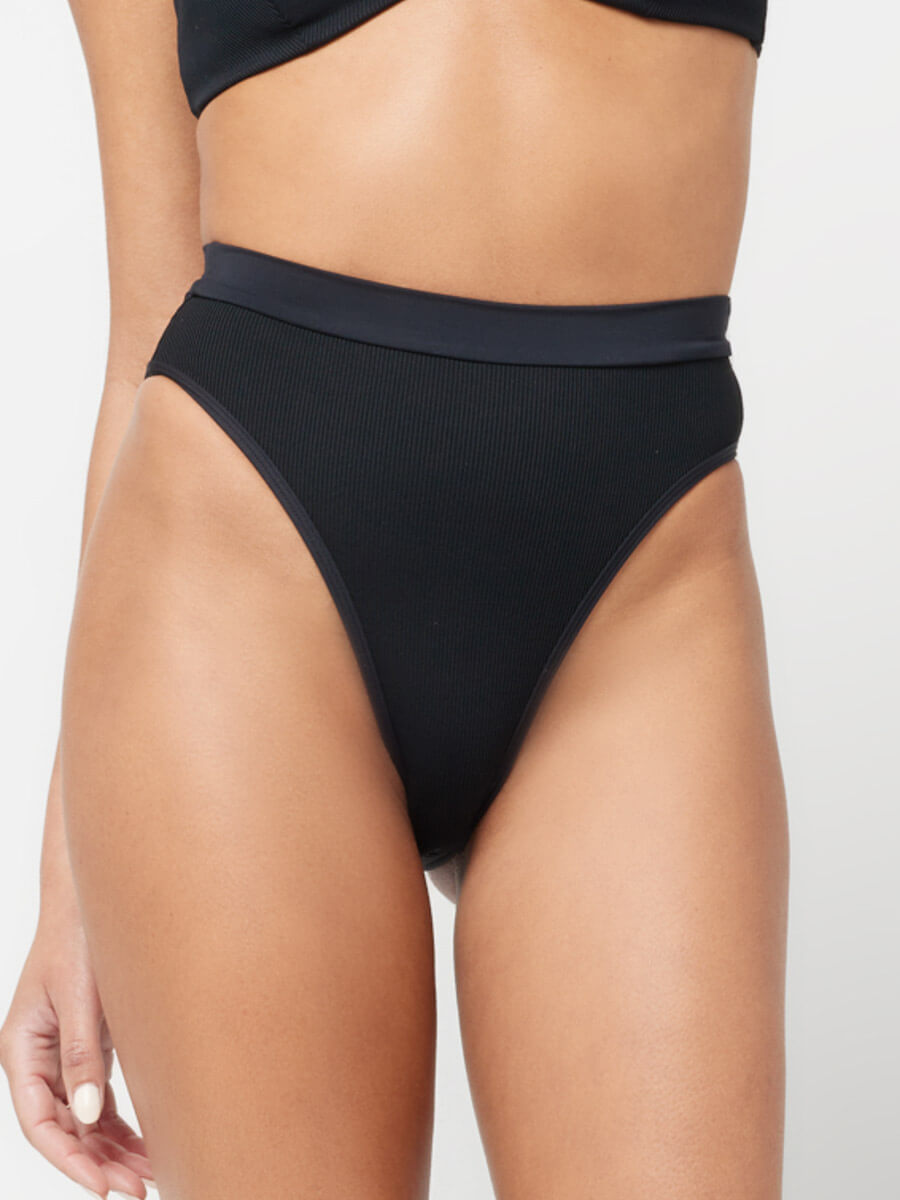 Product  L*Space Ribbed Frenchi High Waist Bikini Bottom