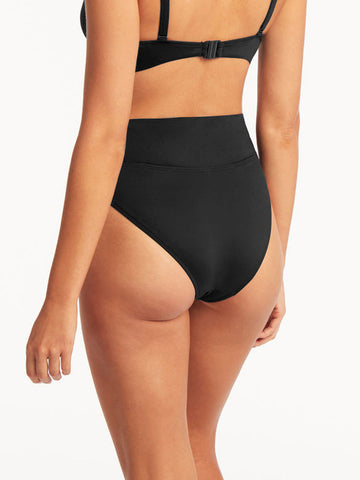 Sea Level Essentials Wrap High Waist In Black