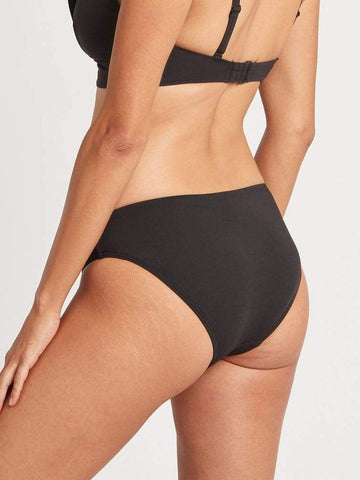 Sea Level Essentials Regular Bikini Bottom in Black